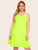 Plus Neon Green Backless Swing Cami Dress