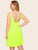 Plus Neon Green Backless Swing Cami Dress