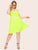 Plus Neon Green Backless Swing Cami Dress