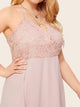 Plus Contrast Lace Criss Cross Cami Dress