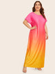 Plus Ombre Maxi Tee Dress