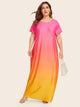 Plus Ombre Maxi Tee Dress