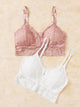 Plus Floral Lace Bra Set 2pack