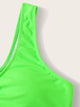 Plus Neon Green Scoop Neck Swimming Top