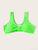 Plus Neon Green Scoop Neck Swimming Top