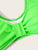 Plus Neon Green Scoop Neck Swimming Top