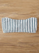 Plus Striped Knot Bandeau Swimming Top