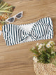 Plus Striped Knot Bandeau Swimming Top