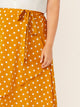 SHEIN Plus Polka Dot Wrap Knot Skirt