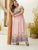 Plus Floral Embroidery Stripe Maxi Dress