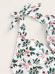 Plus Floral Halter Top With Cheeky Bikini Set