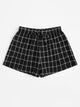 Plus Drawstring Waist Plaid Shorts