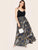 SHEIN Plus Chain & Leopard Print Maxi Flare Skirt