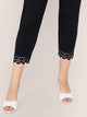 Plus Laser Cut Scalloped Hem Leggings