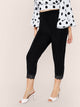 Plus Laser Cut Scalloped Hem Leggings