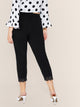 Plus Laser Cut Scalloped Hem Leggings