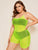 Plus Mesh Romper Bodysuit Without Lingerie Set