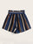  Plus Paperbag Waist Striped Belted Shorts