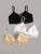 Plus Criss Cross Floral Lace Bra Set 3pack