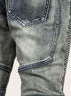 Men Ruched Washed Jeans