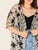 Plus Open Front Floral Sheer Flocked Kimono