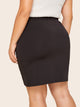 SHEIN Plus Ruched Wrap Skirt