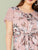 Plus Guipure Lace Sleeve Self Belted Floral Print Dress