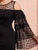  Plus Cold Shoulder Layered Dobby Mesh Sleeve Maxi Dress