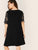 \Plus Solid Guipure Lace Sleeve Dress