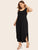 Plus Split Curved Hem Cami Dress