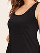 Plus Split Curved Hem Cami Dress