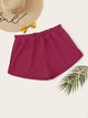 Plus Frill Trim Drawstring Swimming Shorts