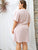 Plus Solid Tie Side Wrap Dress