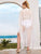 Plus Deep V Neck Appliques Sheer Cover Up