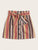 Plus Multicoloured Striped Button Front Skirt