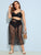 SHEIN Plus Tassel Trim Knot Sheer Mesh Cover Up Skirt