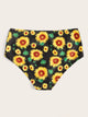 Plus Sunflower Print Knot Swimming Panty