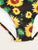 Plus Sunflower Print Knot Swimming Panty