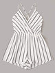 Plus Crisscross Back Striped Romper