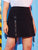 Plus Contrast Tape Double Pocket Mini Skirt