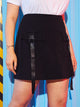 Plus Contrast Tape Double Pocket Mini Skirt