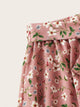 Plus Ditsy Floral Print Belted Skirt