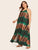 Plus Tie Dye Split Maxi Backless Dress