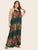 Plus Tie Dye Split Maxi Backless Dress