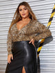 SHEIN Plus Split Side PU Skirt
