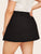 Plus Buckle Detail Pocket Asymmetrical Hem Skirt