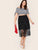 SHEIN Plus Solid Lace Overlay Skirt