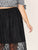 SHEIN Plus Solid Lace Overlay Skirt