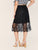 SHEIN Plus Solid Lace Overlay Skirt