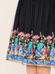 SHEIN Plus Elastic Waist Embroidery Mesh Flare Skirt